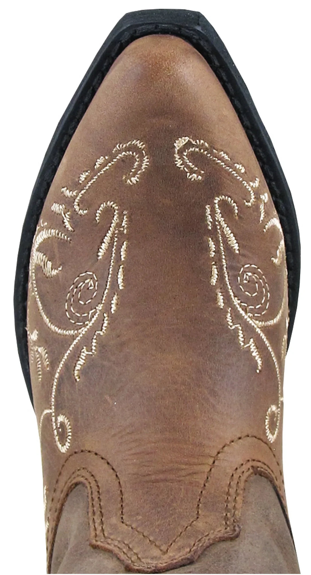 Brown Waxed Distress Western Boots Q8036
