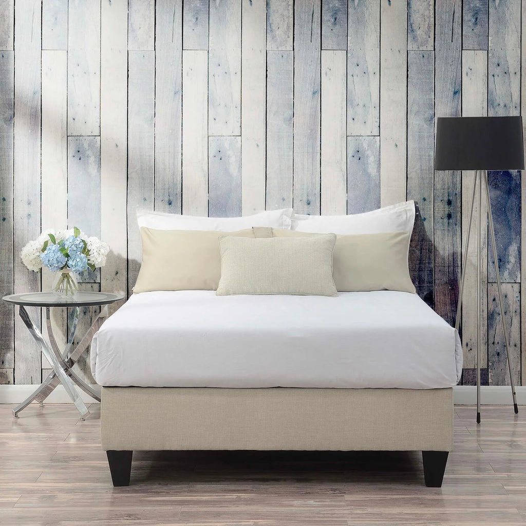Natural Contemporary Full Platform Bed T5778