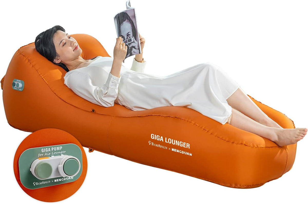 Auto-inflatable Lounger Air Mattress Portable Sofa Couch Hammock Waterproof Compression Sacks with Electric Pump (Brown) Z925