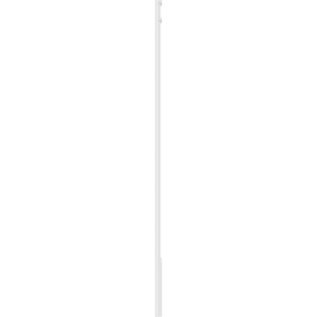 Two Equal Flat Panel PVC Pilaster with Decorative Capital & Base (Pair) U911462
