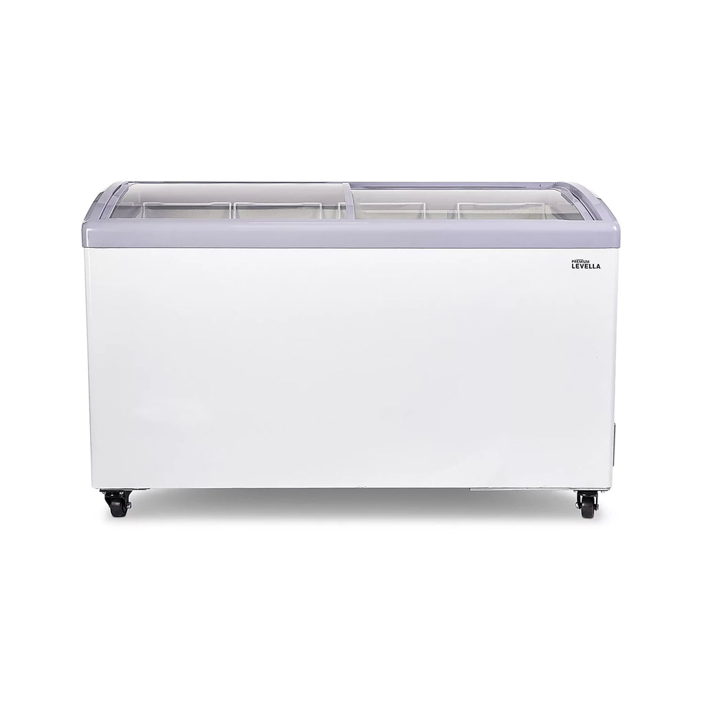 9.5 cu. ft. Curved Glass Top Chest Freezer White Q818