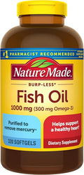 1000 mg Omega 3 Fish Oil Softgels I852