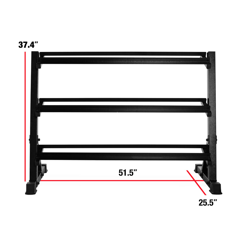 Black 3-tiered Dumbbell Storage Rack L85633
