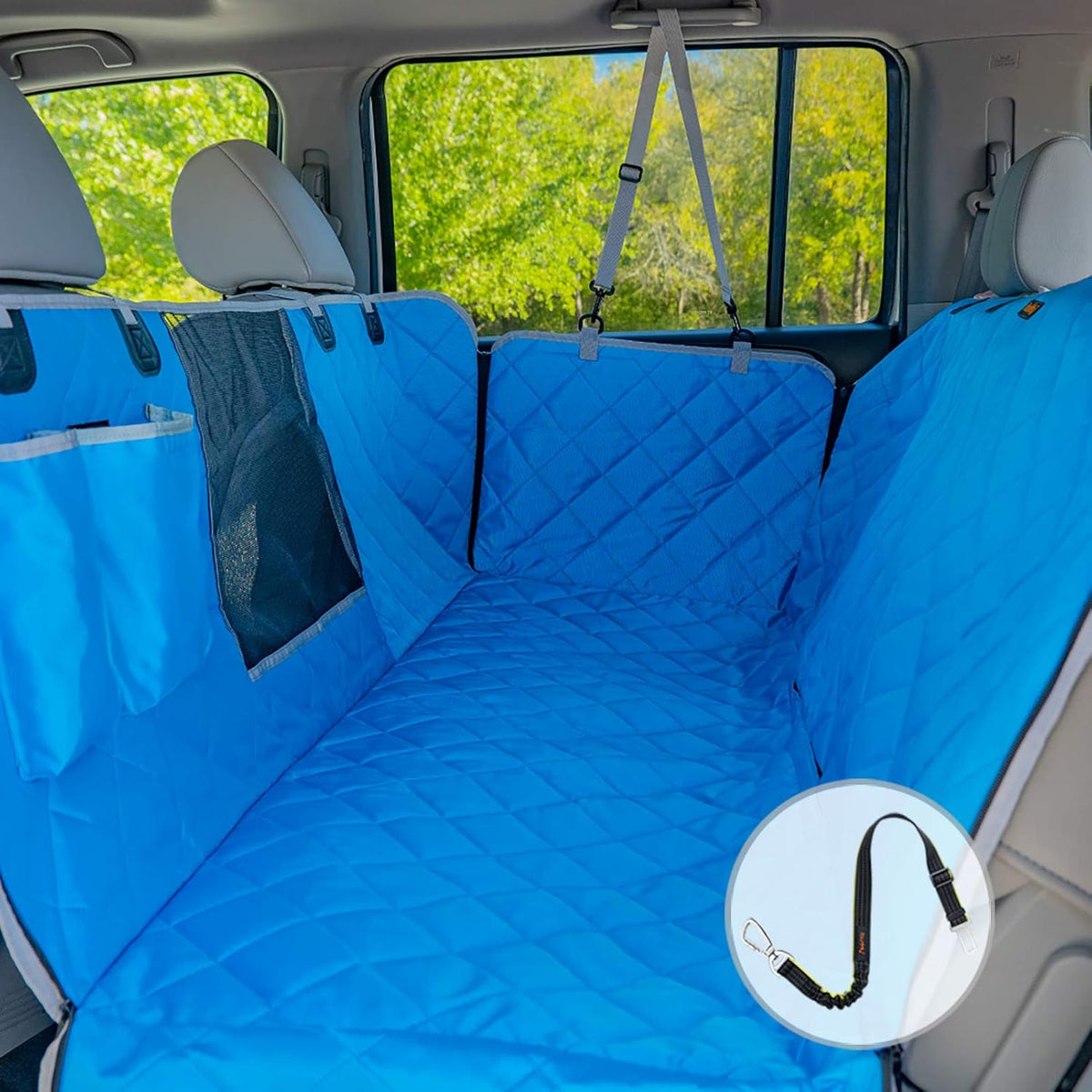 Waterproof Dog Car Seat Cover with Mesh Window I472
