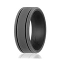 Black-Grey Silicone Wedding Ring O253