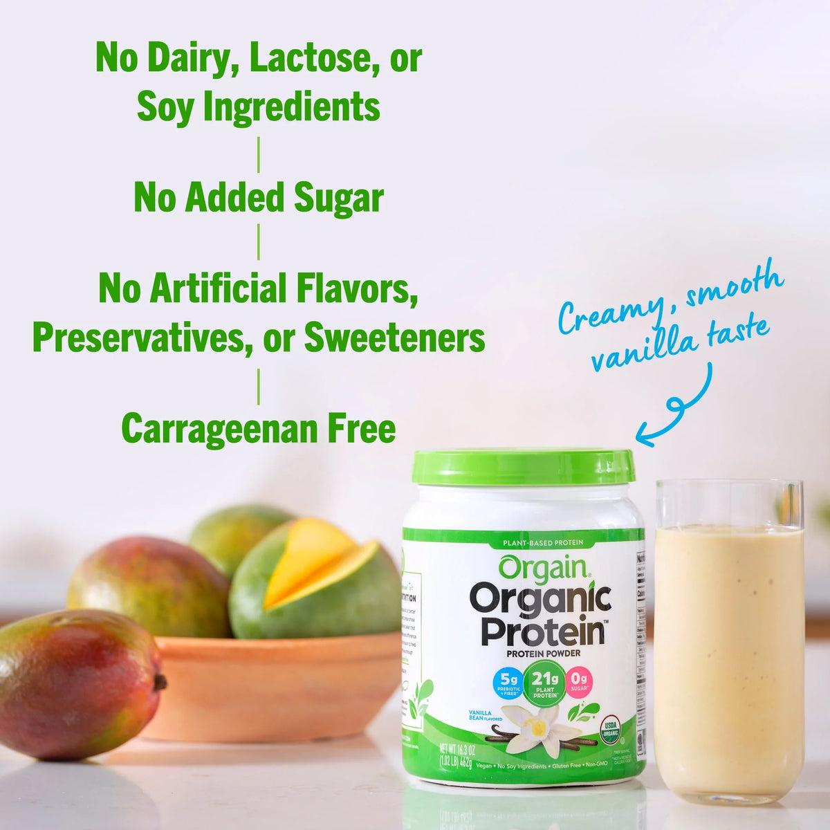 Organic Vegan Vanilla Bean Protein Powder D42158