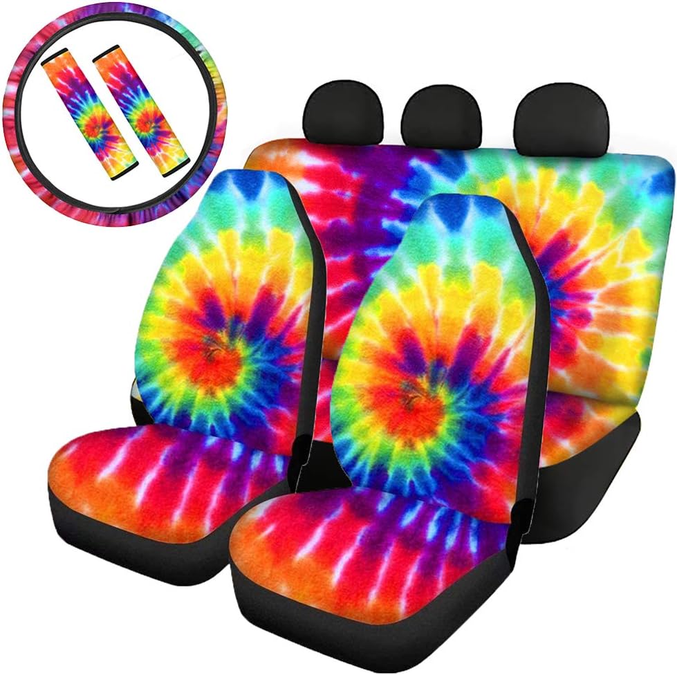 Pink Cow Print Universal Car Seat Covers Set H968332