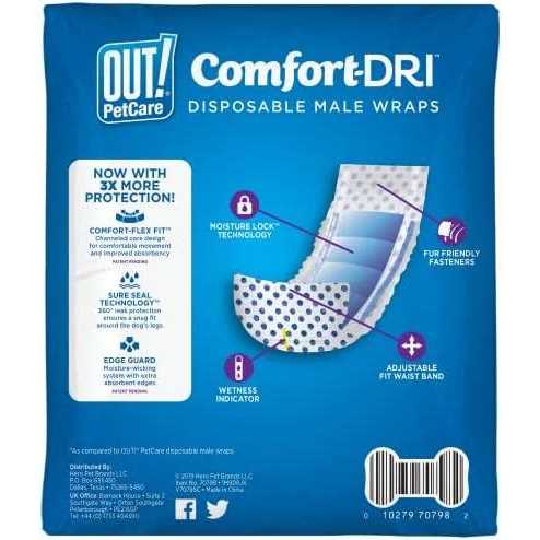 Disposable Male Dog Diapers with Leak Proof Fit J690