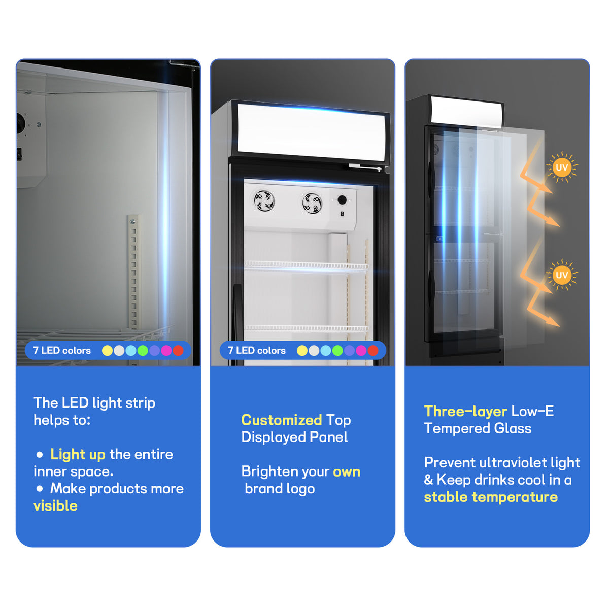 10.9 Cu.Ft Merchandising Refrigerator with Light Box D3323