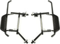 Black Steel Running Boards Set of 2 Side Step Rails B158