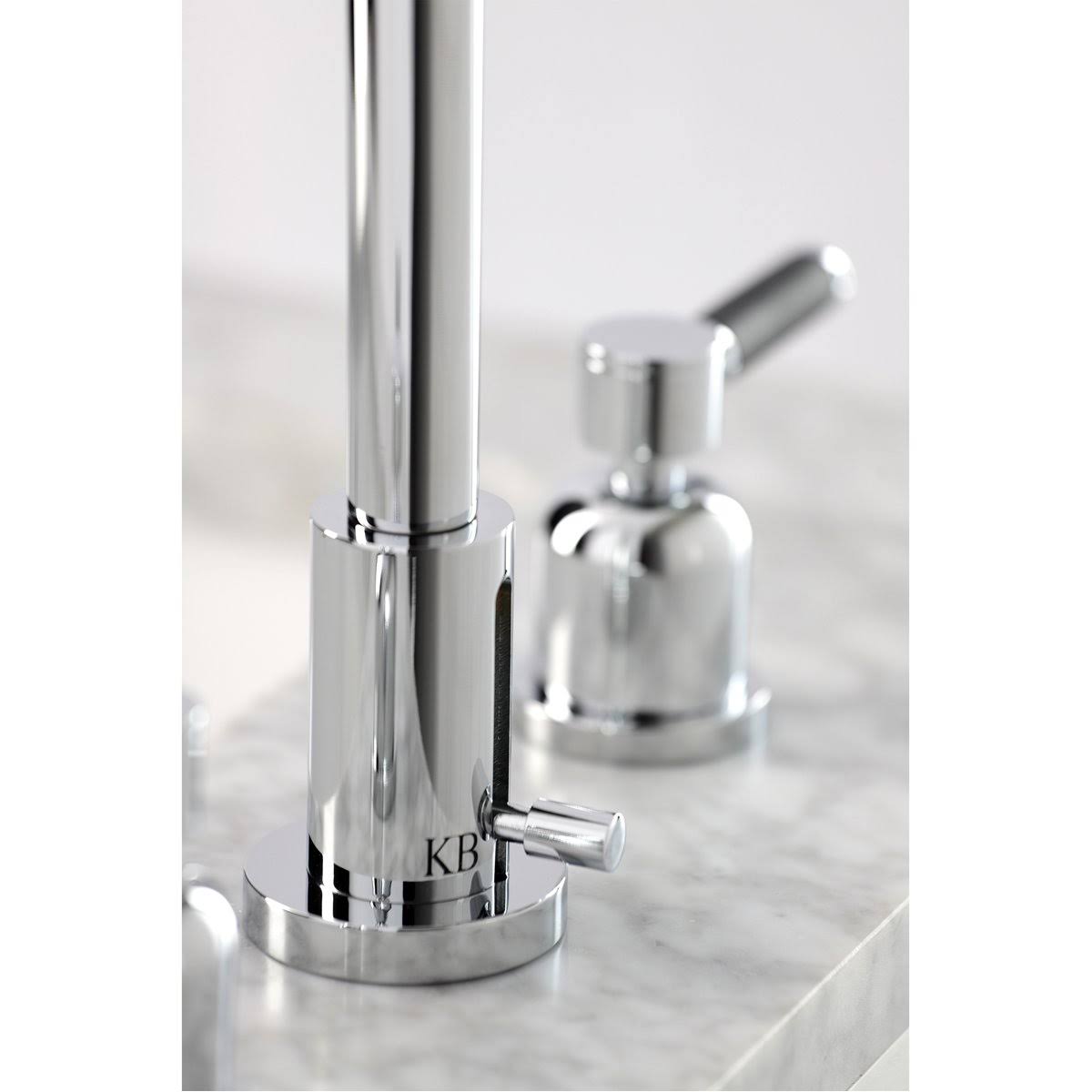 Polished Chrome Widespread Bathroom Faucet with Brass Pop-Up Q5626