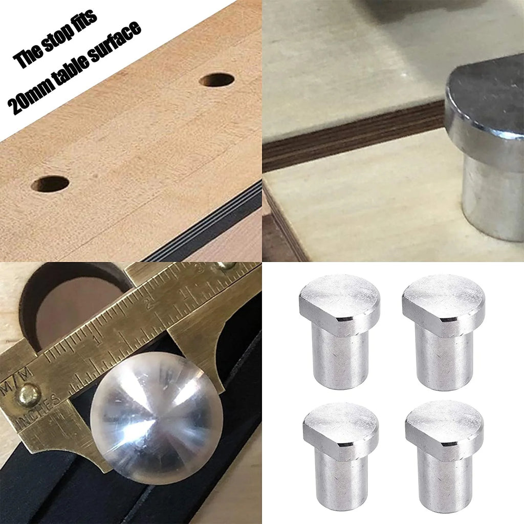 4 Pack Stainless Steel Bench Dogs for 20mm Dog Hole W249396