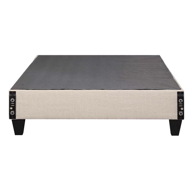 Natural Contemporary Full Platform Bed T5778