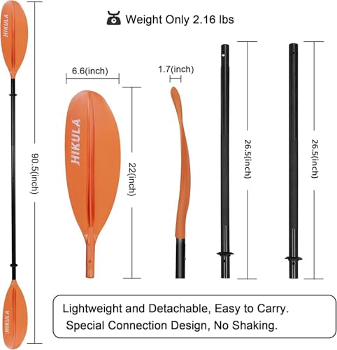 4 Piece Aluminum PP Kayak Paddle 220cm 230cm R135528