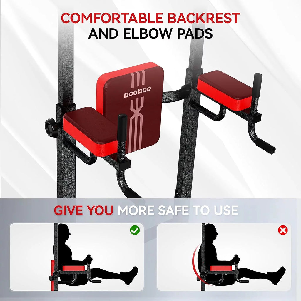 Power Tower Dip Station Pull up Bar 480lbs Z838952