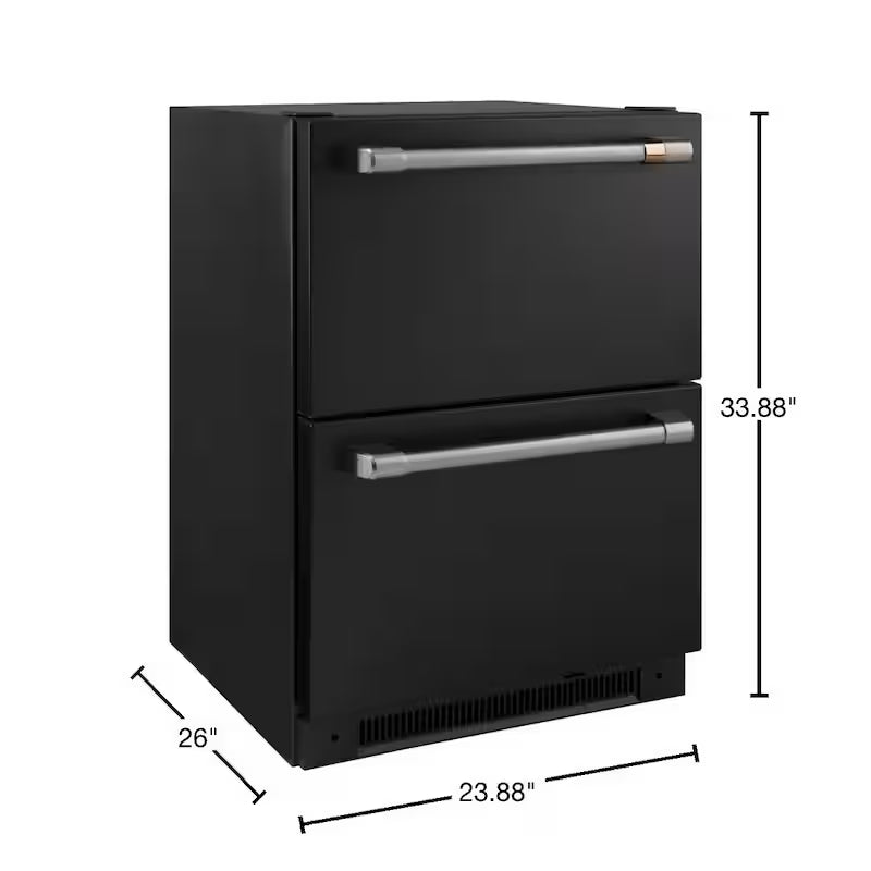 5.7 cu. ft. Matte Black Undercounter Dual-Drawer Refrigerator K360