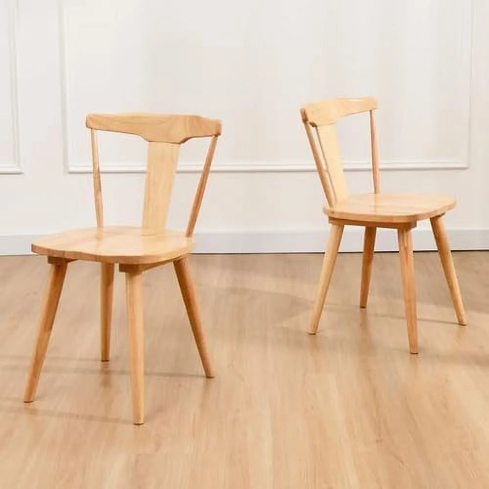 White Oak Wood Dining Chairs Set of 2 W61168