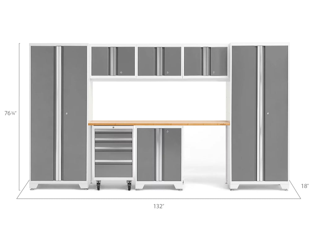 8 Piece 24-Gauge Steel Garage Storage Cabinet Set S775