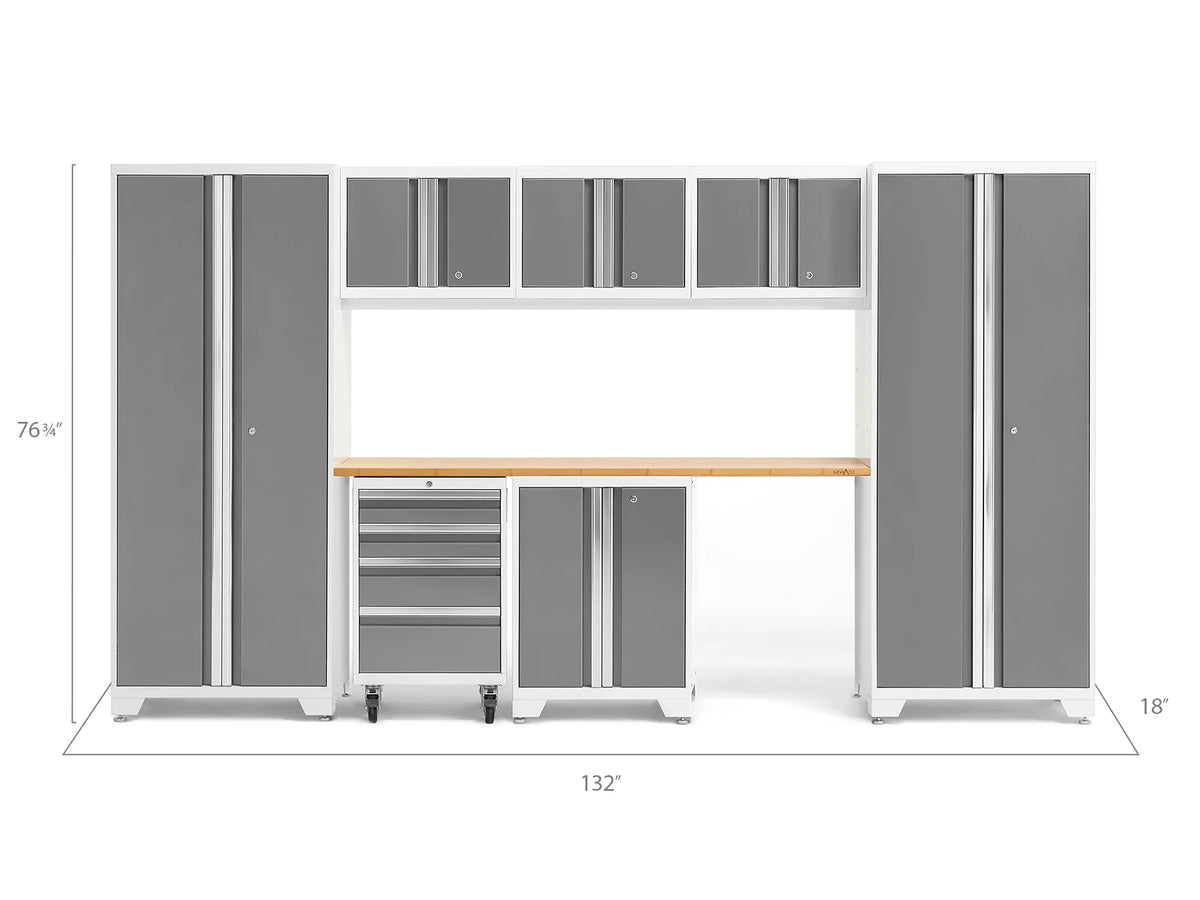 8 Piece 24-Gauge Steel Garage Storage Cabinet Set S775