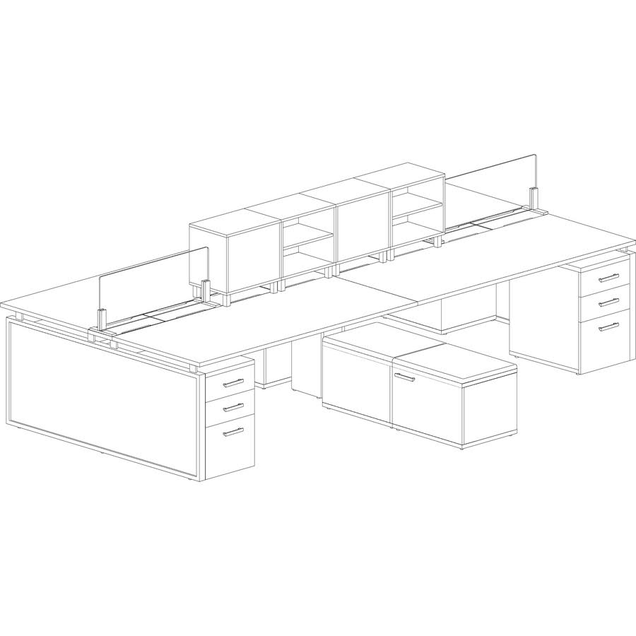 Latte Laminate Desk Ensemble W459451