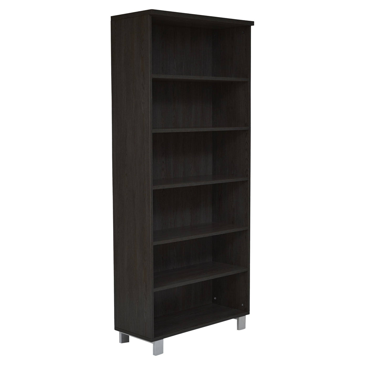 Contemporary Bookcase with 6 Shelves in Gray B952951
