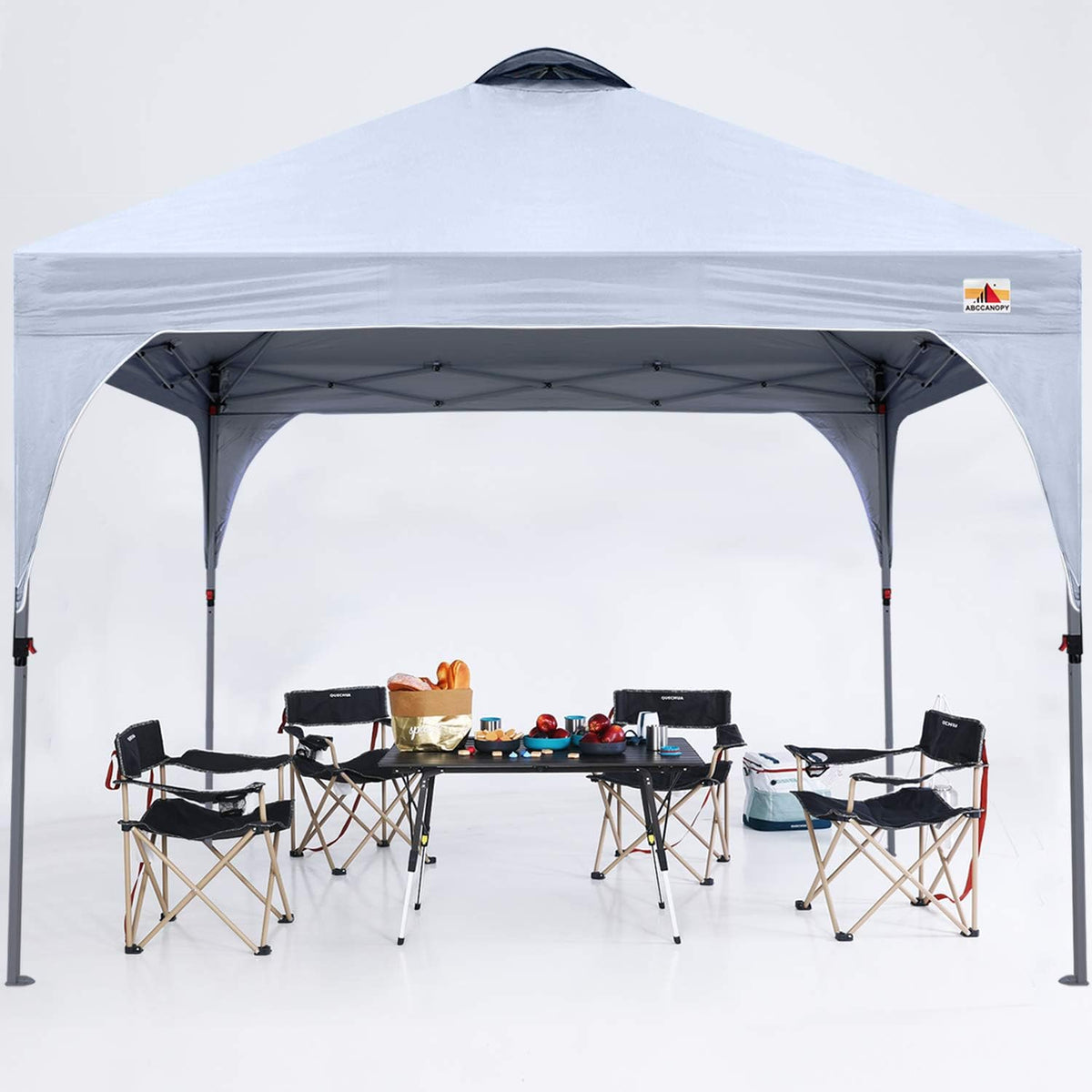 White Pop up Canopy Tent 10x10 Camping Sun Shelter G7393