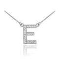 14K White Gold Diamond Initial Necklace, 18" Z8952