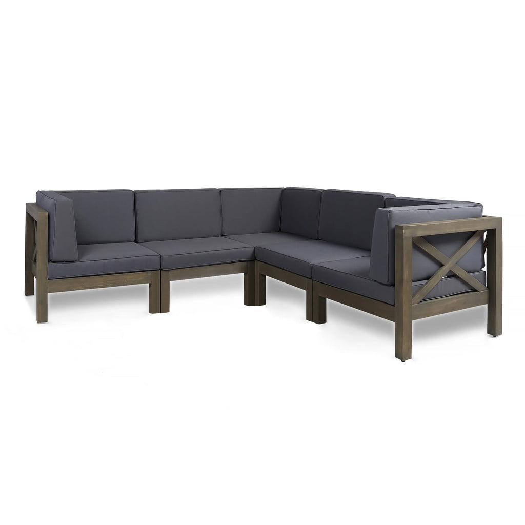 5-Seat Acacia Wood Sofa Set G46436